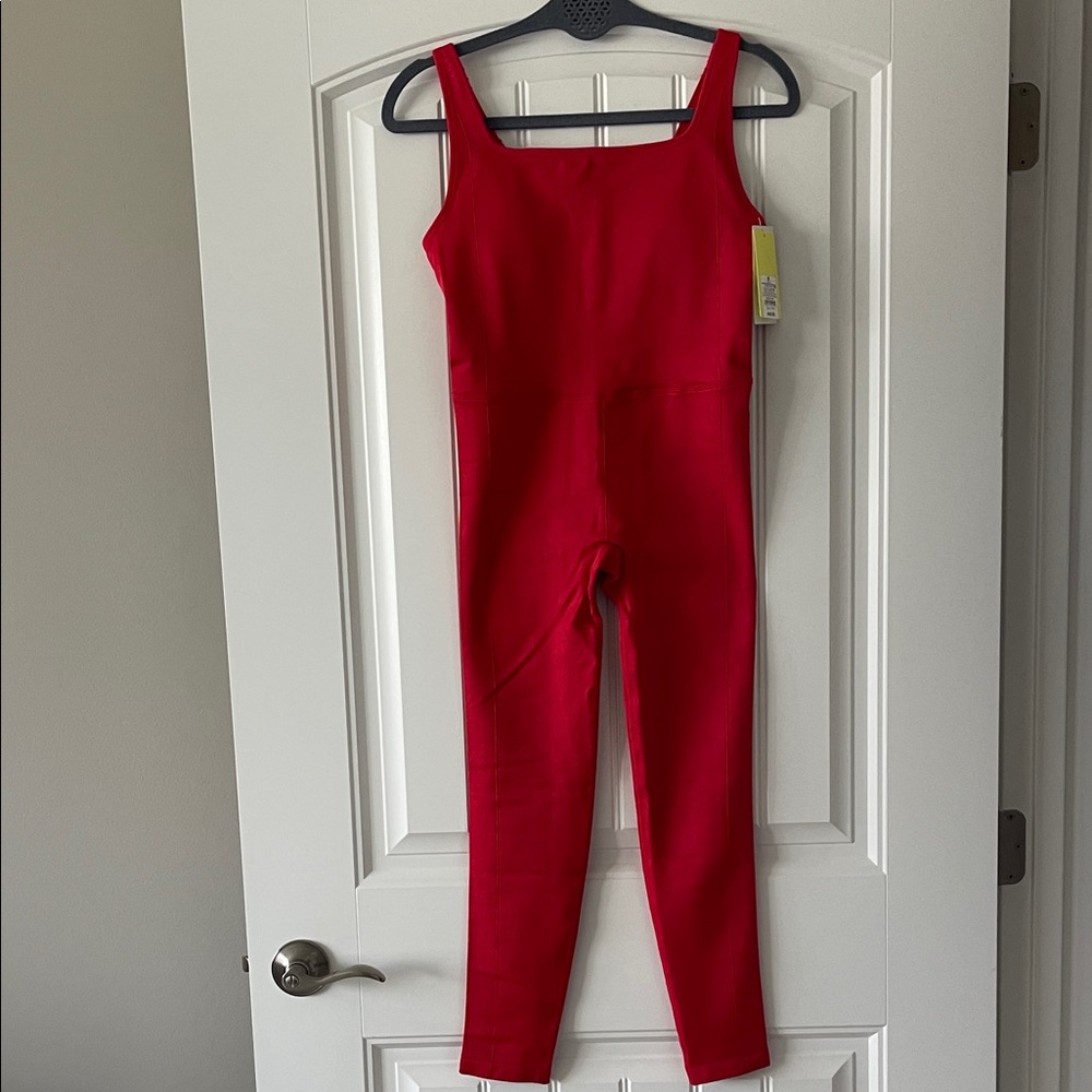 All in Motion Red‎ Women's Seamless Bodysuit Jumpsuit Medium NWT